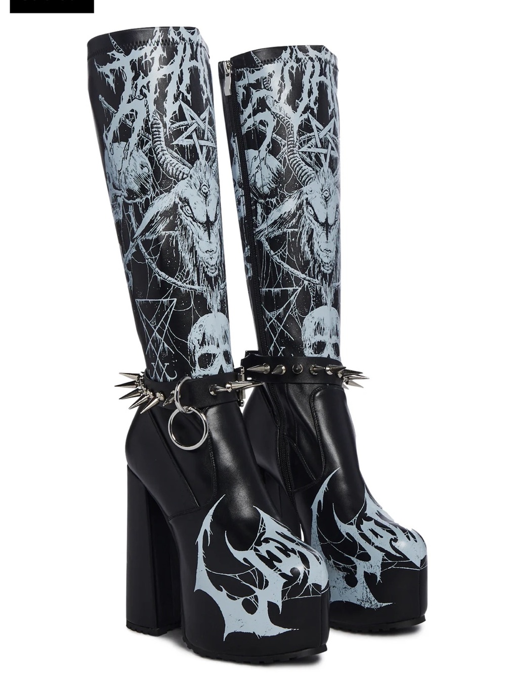 CURSED ELEGY PLATFORM BOOTS WIDOW/ DOLLSKILL - Picture 4 of 5
